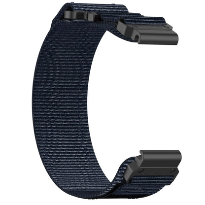 For Garmin  Instinct 2 Solar 22mm Nylon Hook And Loop Fastener Watch Band(Blue) - Watch Bands by PMC Jewellery | Online Shopping South Africa | PMC Jewellery