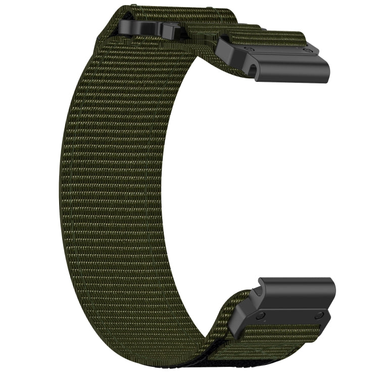 For Garmin Tactix 7 26mm Nylon Hook And Loop Fastener Watch Band(Army Green) - Watch Bands by PMC TechLife | Online Shopping South Africa | PMC TechLife