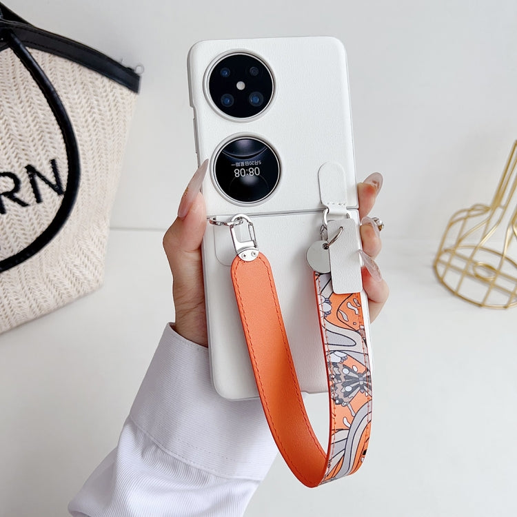 For Huawei Pocket 2 Wristband Folding Shockproof Phone Case(Orange) - Huawei Cases by PMC TechLife | Online Shopping South Africa | PMC TechLife | Buy Now Pay Later Mobicred