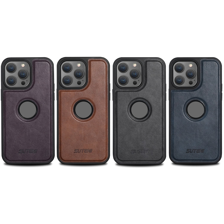 For iPhone 16 Pro Max Suteni G1 Magsafe Leather Back Phone Case(Brown) - iPhone 16 Pro Max Cases by Suteni | Online Shopping South Africa | PMC Jewellery | Buy Now Pay Later Mobicred
