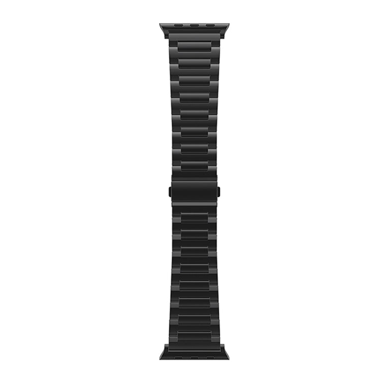 For Apple Watch Ultra 49mm I-Shaped Titanium Watch Band(Black) - Watch Bands by PMC Jewellery | Online Shopping South Africa | PMC Jewellery