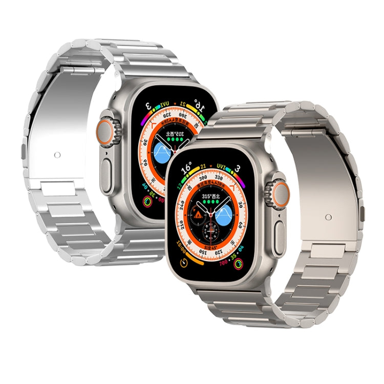 For Apple Watch Series 7 45mm I-Shaped Titanium Watch Band(Titanium) - Watch Bands by PMC TechLife | Online Shopping South Africa | PMC TechLife