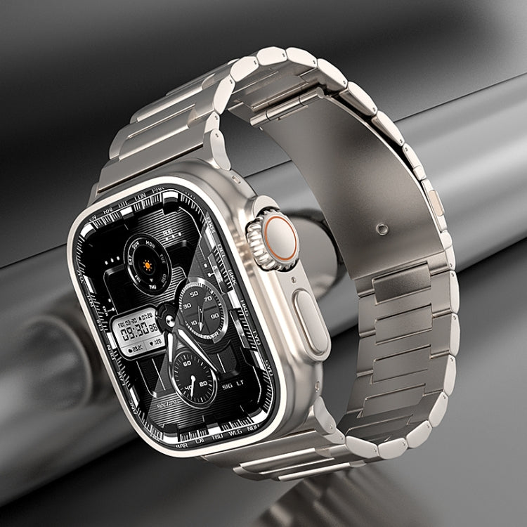 For Apple Watch Ultra 49mm I-Shaped Titanium Watch Band(Grey) - Watch Bands by PMC Jewellery | Online Shopping South Africa | PMC Jewellery