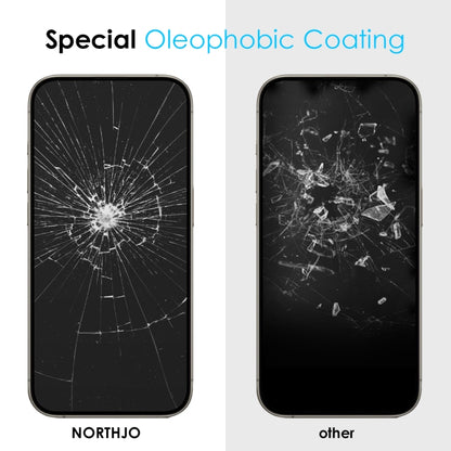 For iPhone 15 Pro NORTHJO A++ 28 Degree Privacy Full Glue Silk Printing Tempered Glass Film - iPhone 15 Pro Tempered Glass by NORTHJO | Online Shopping South Africa | PMC Jewellery