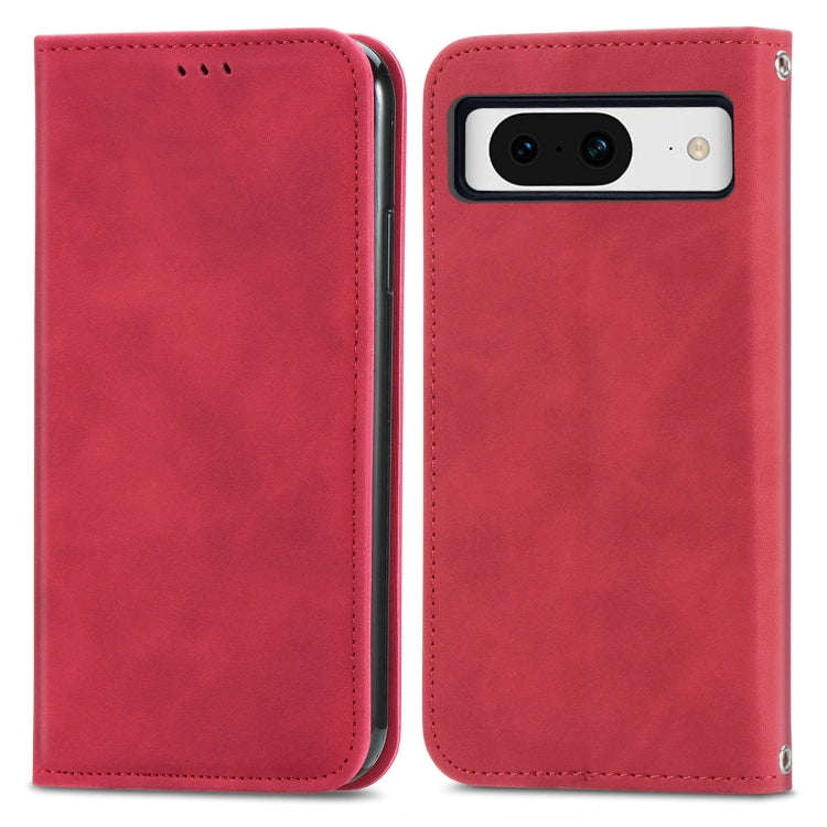 For Google Pixel 9 Retro Skin Feel Magnetic Flip Leather Phone Case(Red) - Google Cases by PMC Jewellery | Online Shopping South Africa | PMC Jewellery | Buy Now Pay Later Mobicred