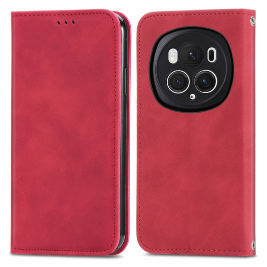 For Honor Magic6 Pro Retro Skin Feel Magnetic Flip Leather Phone Case(Red) - Honor Cases by PMC Jewellery | Online Shopping South Africa | PMC Jewellery | Buy Now Pay Later Mobicred