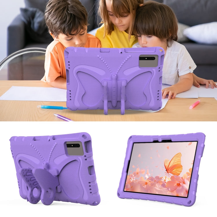 For Samsung Galaxy Tab S9 11 X710 Butterfly Bracket EVA Shockproof Tablet Case(Light Purple) - Other Galaxy Tab PC by PMC Jewellery | Online Shopping South Africa | PMC Jewellery | Buy Now Pay Later Mobicred