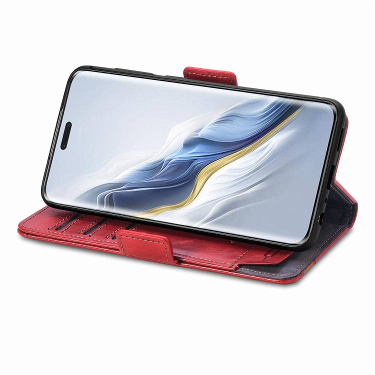 For Honor Magic6 Pro CaseNeo Splicing Dual Magnetic Buckle Leather Phone Case(Red) - Honor Cases by PMC Jewellery | Online Shopping South Africa | PMC Jewellery | Buy Now Pay Later Mobicred