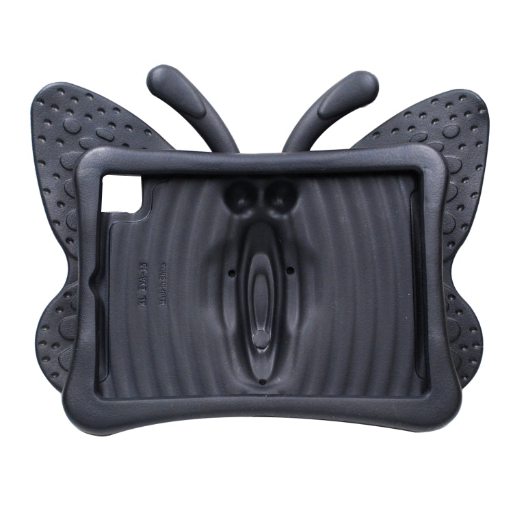 For iPad Pro 11 2024 Butterfly Bracket Kids EVA Shockproof Tablet Case(Black) - iPad Pro 11 2024 Cases by PMC TechLife | Online Shopping South Africa | PMC TechLife | Buy Now Pay Later Mobicred