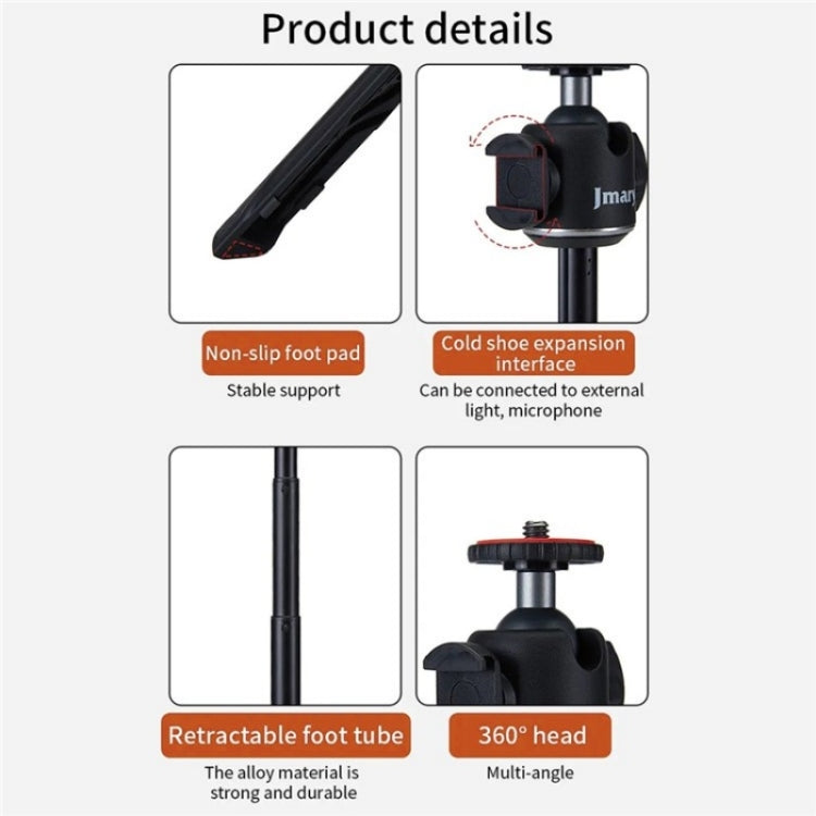 JMARY MT-29 Mini Extendable Live Streaming Desktop Tripod Selfie Stick Camera Phone Holder - free shipping - PMC TechLife - Order now!