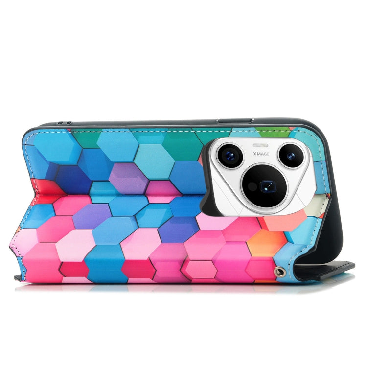 For Huawei Pura 70 Pro+ CaseNeo Colorful Magnetic Leather Phone Case(Colorful Cube) - Huawei Cases by PMC Jewellery | Online Shopping South Africa | PMC Jewellery | Buy Now Pay Later Mobicred