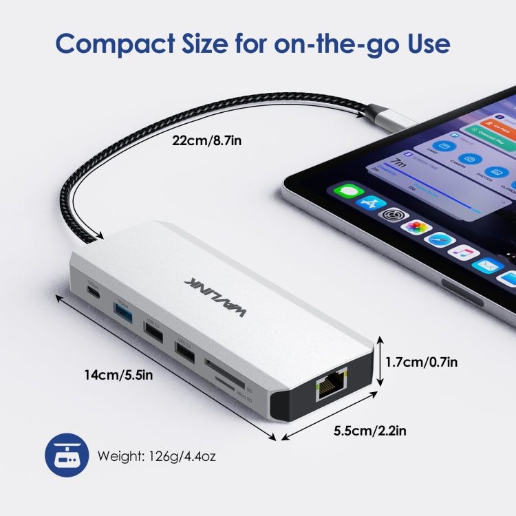 WAVLINK UMD306 12 in 1 Dual 8K Triple Monitor Multiport Adapter - USB HUB by WAVLINK | Online Shopping South Africa | PMC Jewellery | Buy Now Pay Later Mobicred