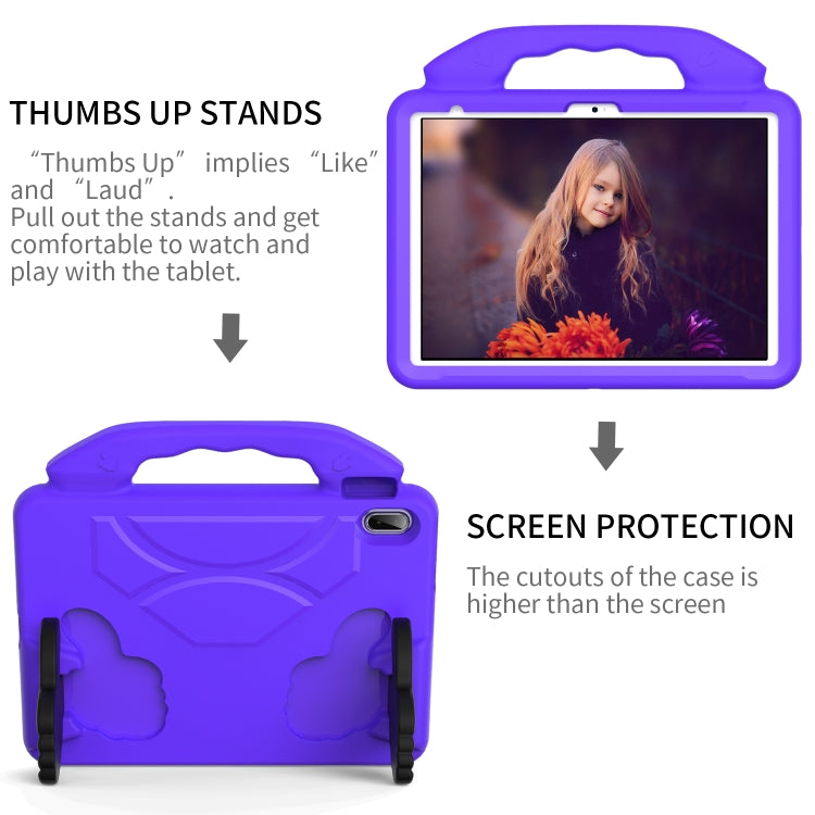 For iPad Air 11 2025 / 2024 Children EVA Shockproof Tablet Case with Thumb Bracket(Purple) - iPad Air 11 2025 / 2024 Cases by PMC Jewellery | Online Shopping South Africa | PMC Jewellery | Buy Now Pay Later Mobicred