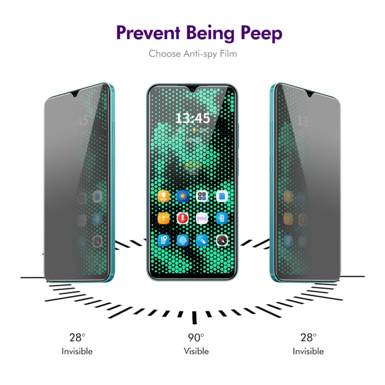 For Tecno Spark Go 2023 ENKAY Hat-Prince 28 Degree Anti-peeping Privacy Tempered Glass Film - Tecno Tempered Glass by ENKAY | Online Shopping South Africa | PMC Jewellery | Buy Now Pay Later Mobicred