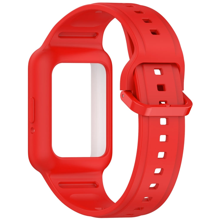 For  Huawei Band 9 Two Color Frame Integrated Silicone Watch Band(Red) - free shipping - PMc TechLife - Order now!