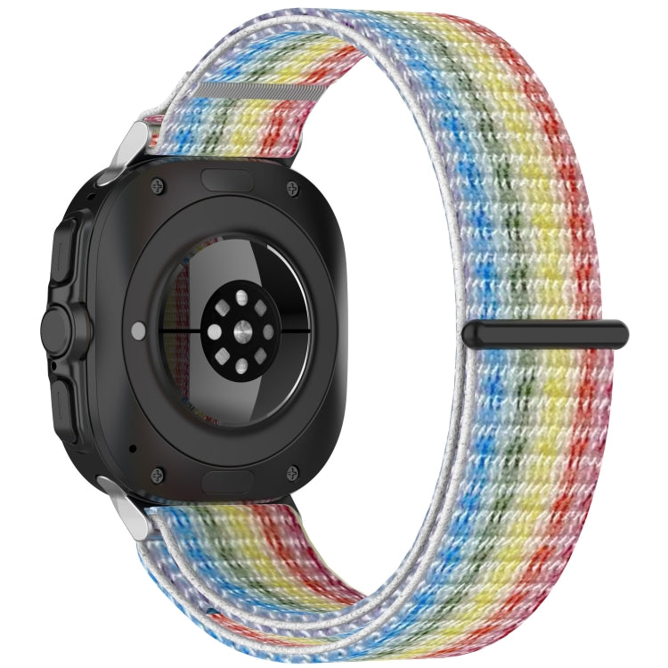 For Samsung Galaxy Watch Ultra 47mm Loop Nylon Hook and Loop Fastener Watch Band(Rainbow) - Watch Bands by PMC Jewellery | Online Shopping South Africa | PMC Jewellery | Buy Now Pay Later Mobicred