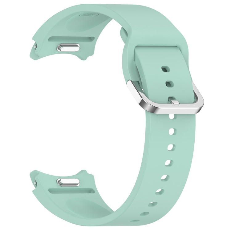 For Samsung Galaxy Watch 4 40mm Solid Color Silver Buckle Quick Release Silicone Watch Band(Teal) - free shipping - PMC TechLife - Order now!