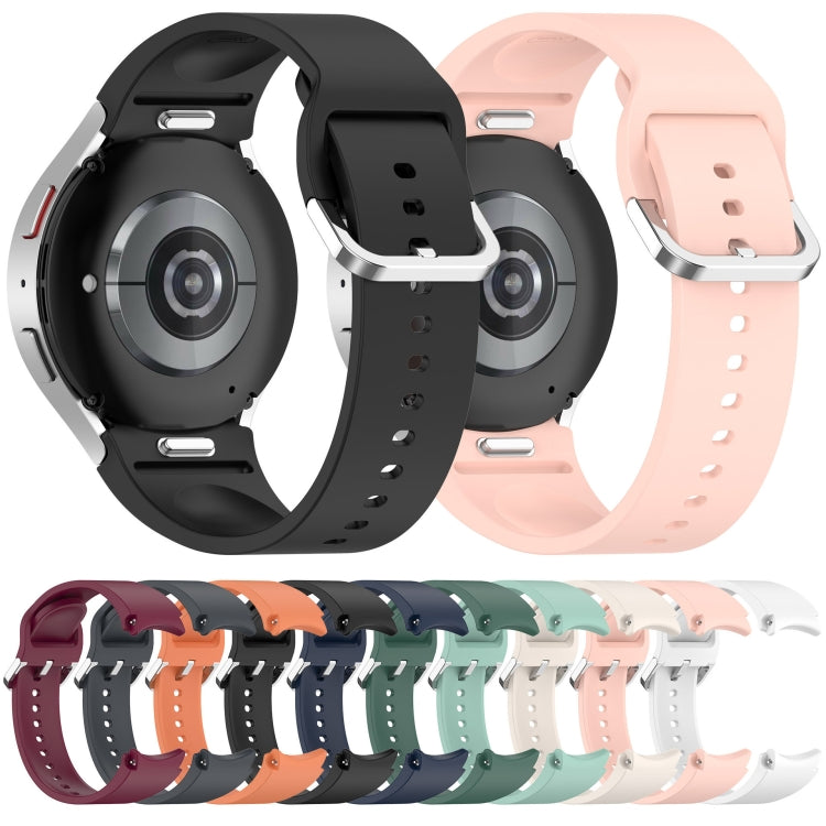 For Samsung Galaxy Watch 6 40mm Solid Color Silver Buckle Quick Release Silicone Watch Band(Midnight Blue) - free shipping - PMC TechLife - Order now!