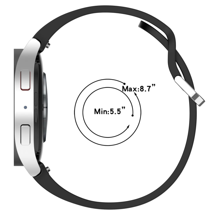 For Samsung Galaxy Watch 4 40mm Solid Color Silver Buckle Quick Release Silicone Watch Band(Black) - free shipping - PMC TechLife - Order now!