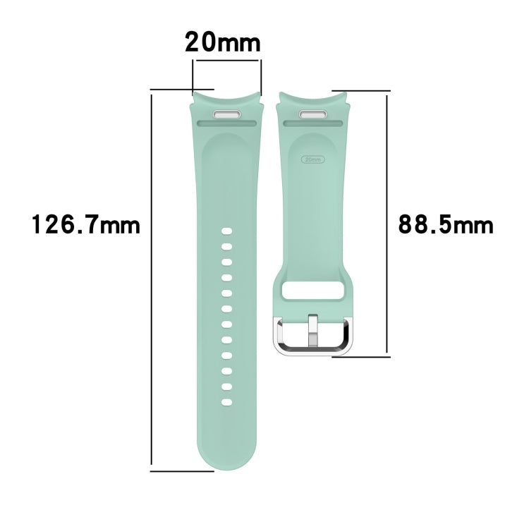 For Samsung Galaxy Watch 4 40mm Solid Color Silver Buckle Quick Release Silicone Watch Band(Teal) - free shipping - PMC TechLife - Order now!