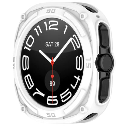 For Samsung Galaxy Watch Ultra 47mm Armored TPU Watch Protective Case(White) - Watch Cases by PMC Jewellery | Online Shopping South Africa | PMC Jewellery | Buy Now Pay Later Mobicred