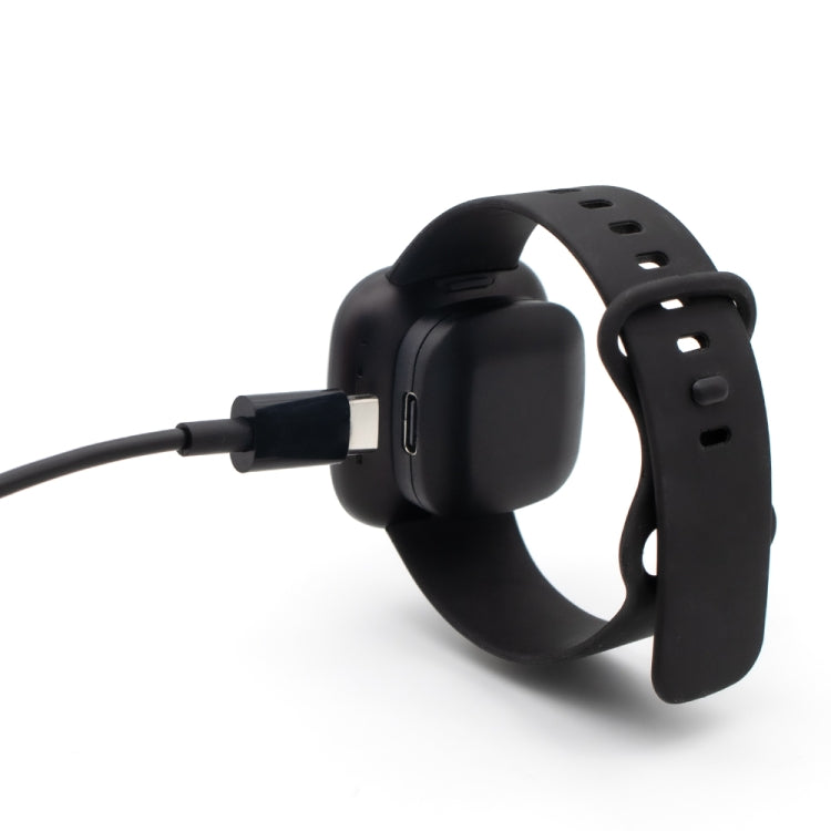 For Fitbit Versa 3 Portable Detachable USB-C / Type-C Interface Smart Watch Magnetic Charger(Black) - Charger by PMC TechLife | Online Shopping South Africa | PMC TechLife | Buy Now Pay Later Mobicred