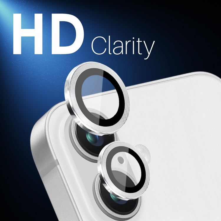 For iPhone 16 / 16 Plus NORTHJO 2 Sets 4pcs Camera Lens Protector Cover Metal Ring Film(Silver) - iPhone 16 Plus Tempered Glass by NORTHJO | Online Shopping South Africa | PMC TechLife | Buy Now Pay Later Mobicred