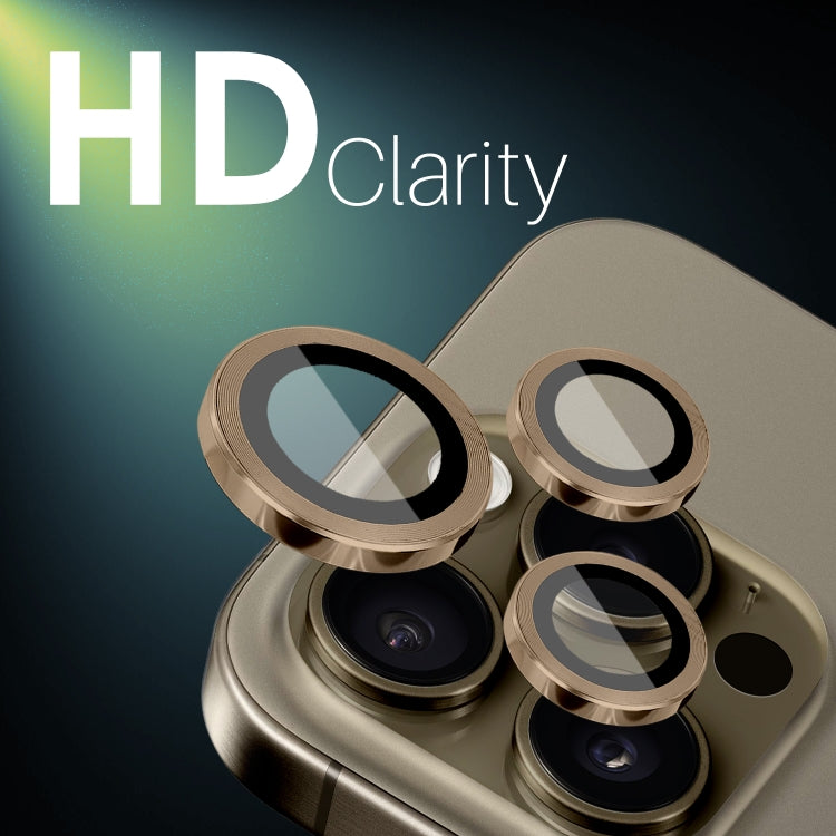 For iPhone 16 Pro / Pro Max NORTHJO 2 Sets 6pcs Camera Lens Protector Cover Metal Ring Film(Brown) - free shipping - PMC Jewellery - Order now!