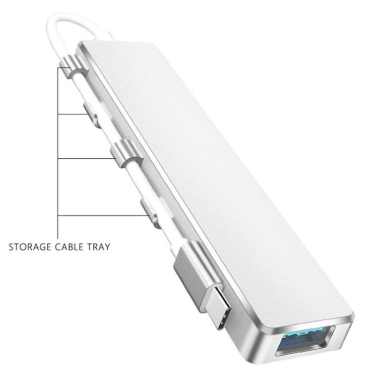 ADS-301C USB-C / Type-C to USB-C + USB 3.0 + 3 x USB 2.0 Expander HUB(Silver) - USB HUB by PMC TechLife | Online Shopping South Africa | PMC TechLife | Buy Now Pay Later Mobicred