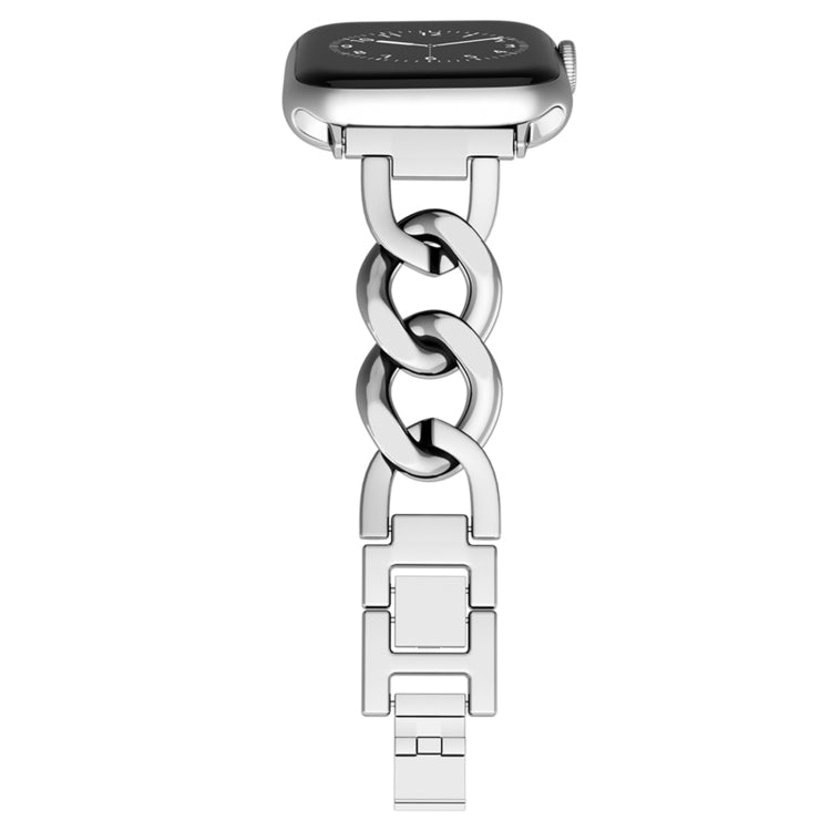 For Apple Watch SE 2023 40mm Quick-Release Metal Chain Watch Band(Silver) - free shipping - PMC TechLife - Order now!
