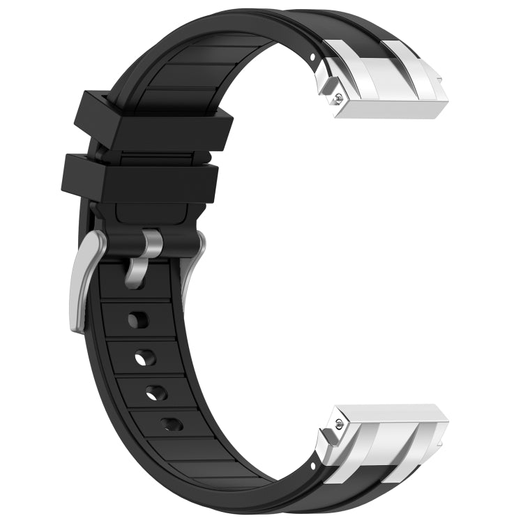 For Amazfit Bip U 20mm Quick Release Silver Buckle Royal Silicone Watch Band(Black) - free shipping - PMC TechLife - Order now!