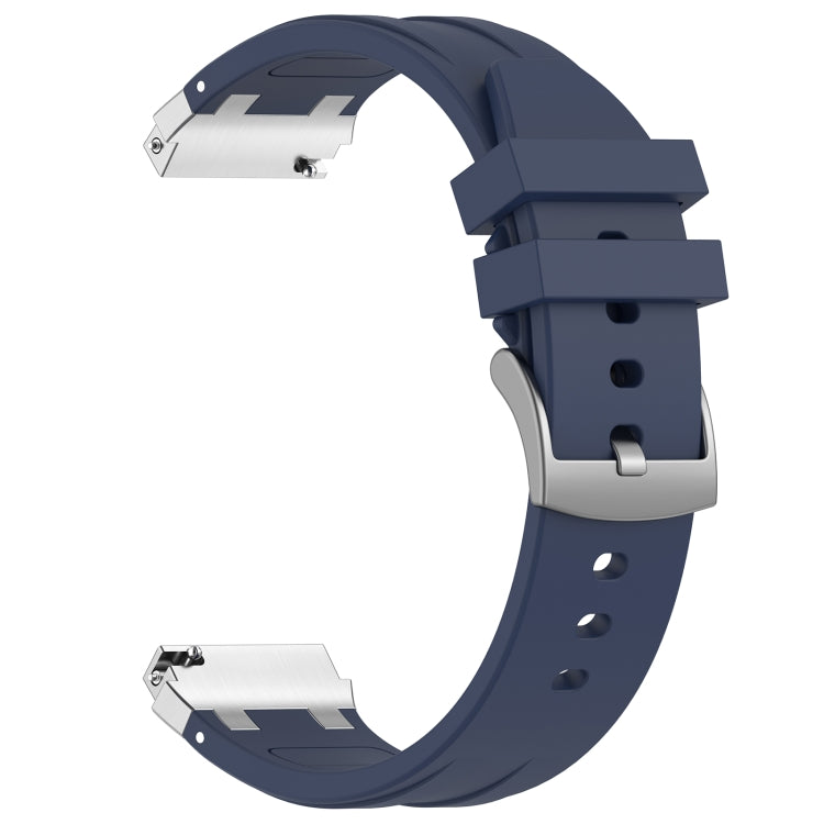 For Amazfit Bip3 Pro 20mm Quick Release Silver Buckle Royal Silicone Watch Band(Navy Blue) - free shipping - PMC TechLife - Order now!