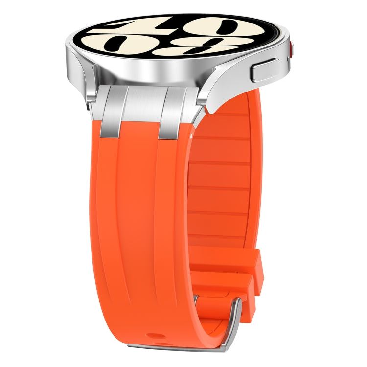 For Amazfit Bip3 20mm Quick Release Silver Buckle Royal Silicone Watch Band(Orange) - free shipping - PMC TechLife - Order now!