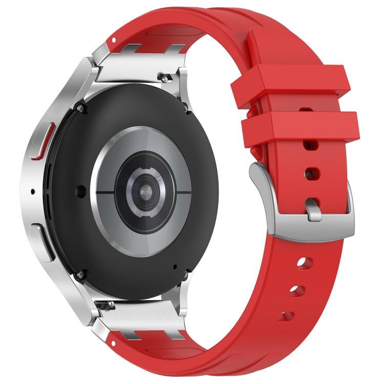 For Amazfit Pop Pro 20mm Quick Release Silver Buckle Royal Silicone Watch Band(Red) - free shipping - PMC TechLife - Order now!