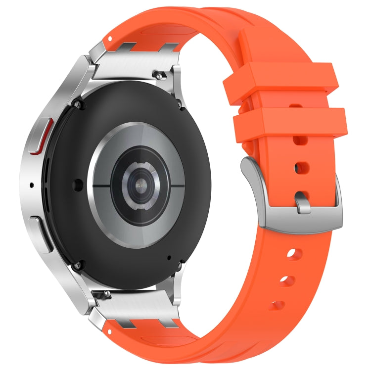 For Amazfit GTS 2 20mm Quick Release Silver Buckle Royal Silicone Watch Band(Orange) - free shipping - PMC TechLife - Order now!