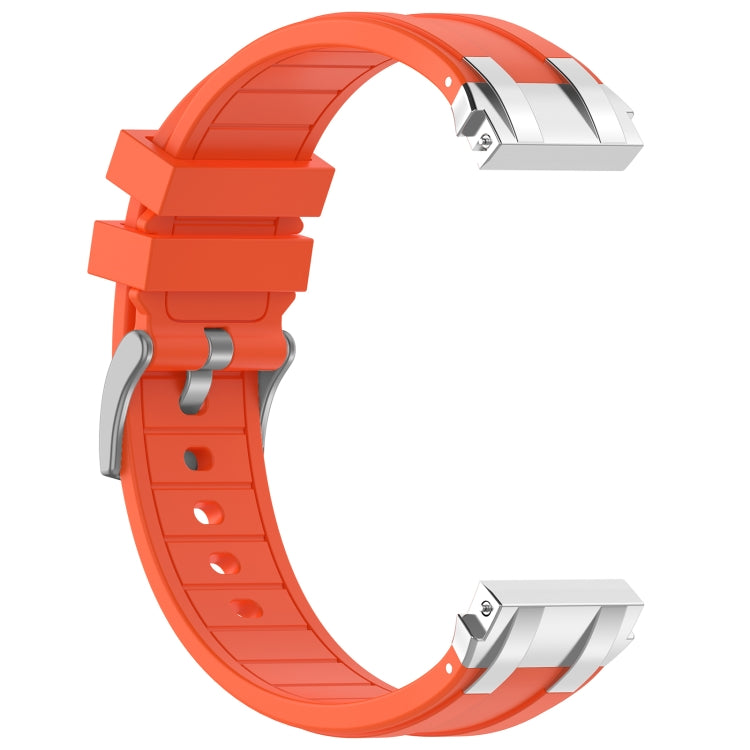 For Amazfit GTS 2 20mm Quick Release Silver Buckle Royal Silicone Watch Band(Orange) - free shipping - PMC TechLife - Order now!