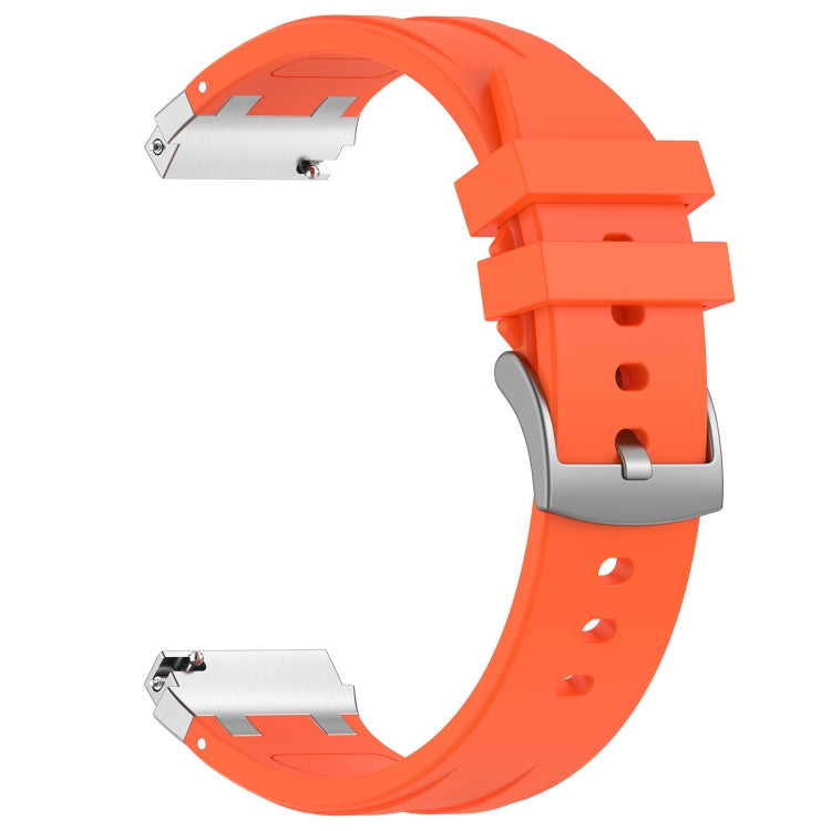 For Amazfit Bip S 20mm Quick Release Silver Buckle Royal Silicone Watch Band(Orange) - free shipping - PMC TechLife - Order now!