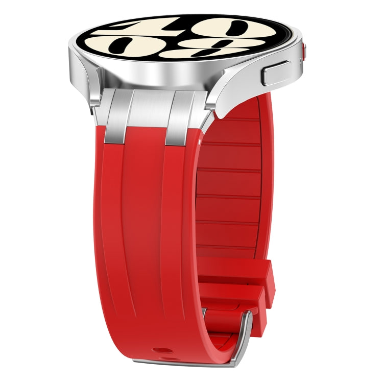 For Amazfit Bip S 20mm Quick Release Silver Buckle Royal Silicone Watch Band(Red) - free shipping - PMC TechLife - Order now!