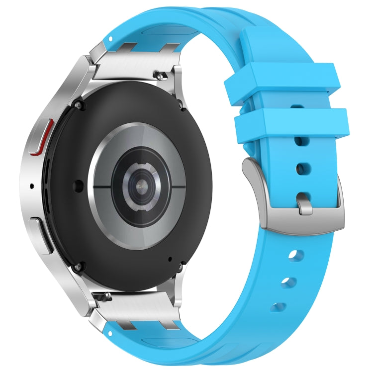 For Amazfit Bip Lite 20mm Quick Release Silver Buckle Royal Silicone Watch Band(Sky Blue) - free shipping - PMC TechLife - Order now!