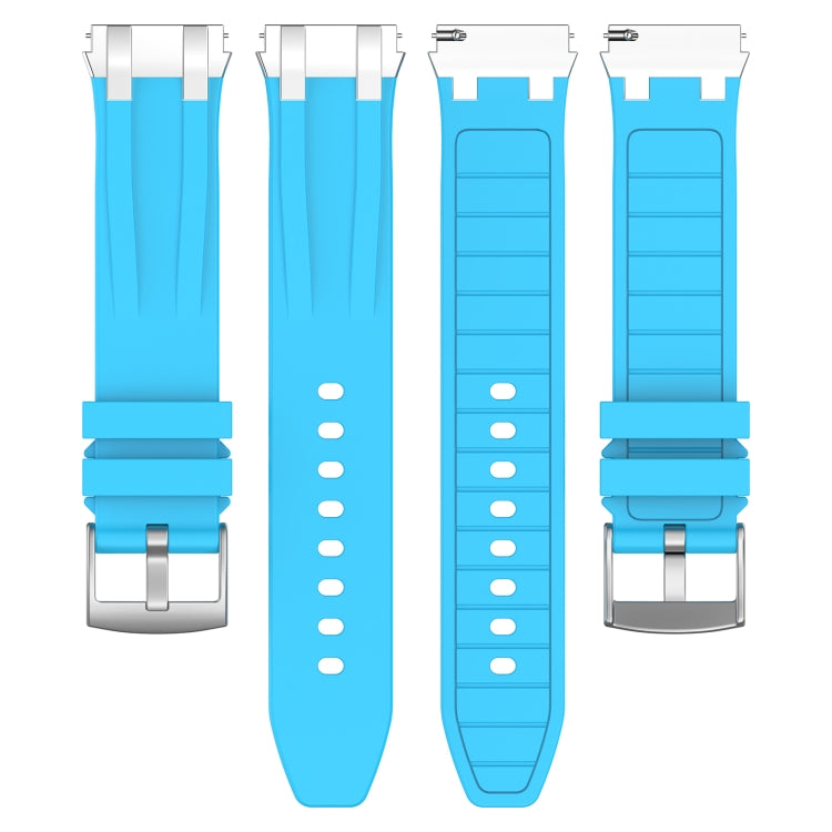 For Amazfit Bip Lite 20mm Quick Release Silver Buckle Royal Silicone Watch Band(Sky Blue) - free shipping - PMC TechLife - Order now!