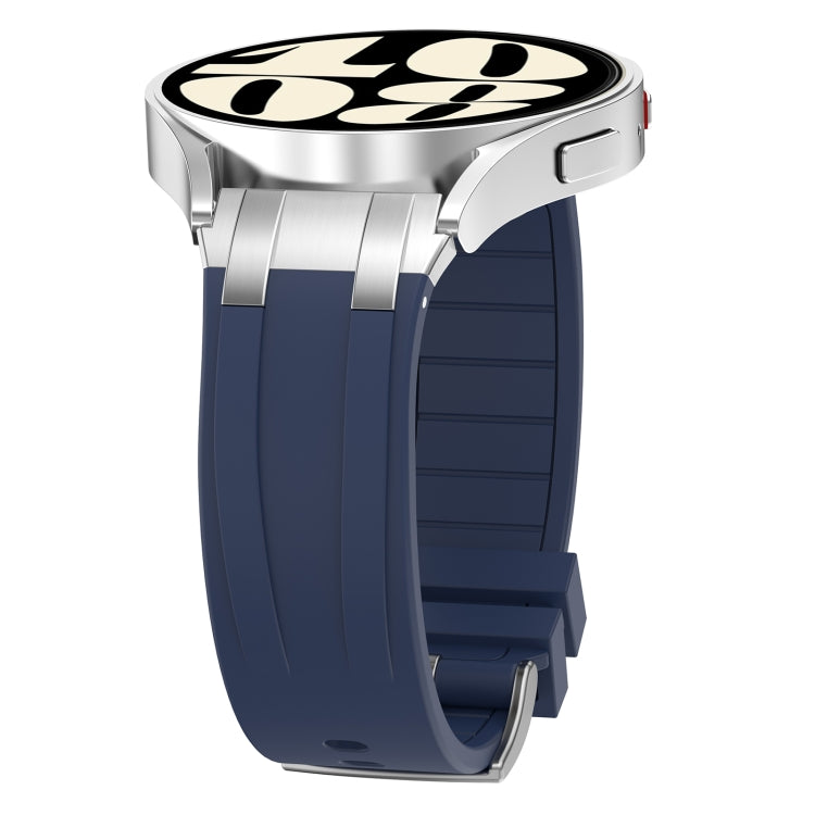 For Amazfit GTS 20mm Quick Release Silver Buckle Royal Silicone Watch Band(Navy Blue) - free shipping - PMC TechLife - Order now!