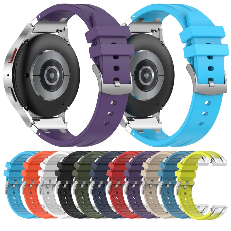 For Amazfit GTS 20mm Quick Release Silver Buckle Royal Silicone Watch Band(White) - free shipping - PMC TechLife - Order now!