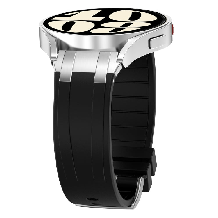 For Garmin Forerunner 265 22mm Quick Release Silver Buckle Royal Silicone Watch Band(Black) - free shipping - PMC TechLife - Order now!