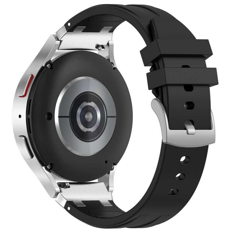 For Garmin Forerunner 255 22mm Quick Release Silver Buckle Royal Silicone Watch Band(Black) - free shipping - PMC TechLife - Order now!