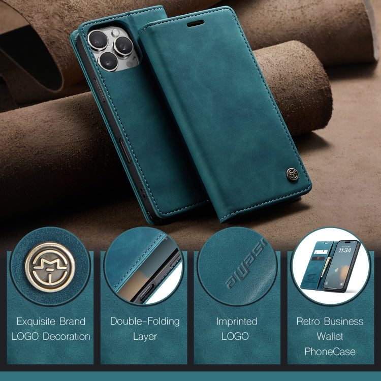 For iPhone 16 Pro Max CaseMe 013 Multifunctional Horizontal Flip Leather Phone Case(Blue) - iPhone 16 Pro Max Cases by CaseMe | Online Shopping South Africa | PMC Jewellery | Buy Now Pay Later Mobicred