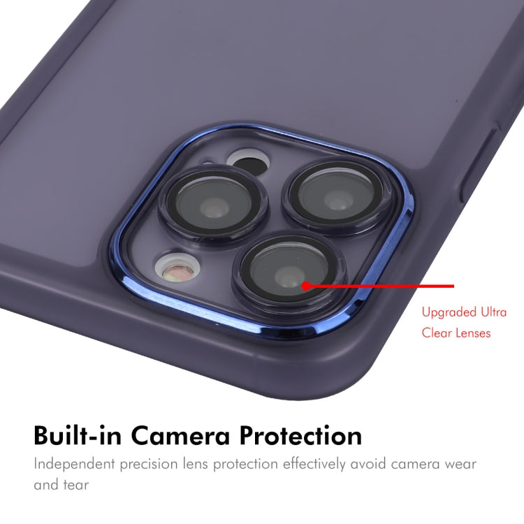 For iPhone 16 Pro ENKAY Hat-Prince Translucent Matte TPU Phone Case with Lens Film(Purple) - iPhone 16 Pro Cases by ENKAY | Online Shopping South Africa | PMC Jewellery | Buy Now Pay Later Mobicred