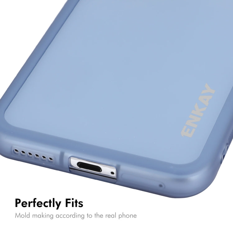 For Huawei Pura 70 ENKAY Hat-Prince Translucent Matte TPU Phone Case with Lens Film(Purple) - Huawei Cases by ENKAY | Online Shopping South Africa | PMC Jewellery | Buy Now Pay Later Mobicred