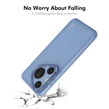 For Huawei Pura 70 Pro / 70 Pro+ ENKAY Hat-Prince Translucent Matte TPU Phone Case with Lens Film + 3D Hot Bending Film(Blue) - Huawei Cases by ENKAY | Online Shopping South Africa | PMC Jewellery | Buy Now Pay Later Mobicred