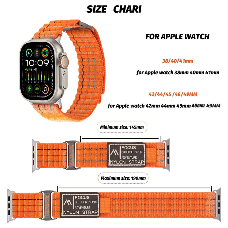 For Apple Watch Ultra 2 49mm Two Sections Nylon Hook and Loop Fastener Watch Band(Scuba Blue) - Watch Bands by PMC Jewellery | Online Shopping South Africa | PMC Jewellery | Buy Now Pay Later Mobicred