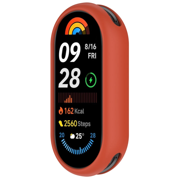 For Xiaomi Mi Band 8 NFC Glossy Surface Silicone Watch Protective Case(Original Red) - Watch Cases by PMC TechLife | Online Shopping South Africa | PMC TechLife | Buy Now Pay Later Mobicred